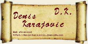 Denis Karajović vizit kartica